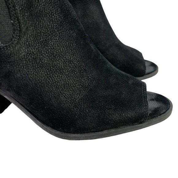 Lucky Brand Womens Kassidy Open Toe Block Heel Ankle Boots Booties Leather 7.5 - Picture 13 of 16